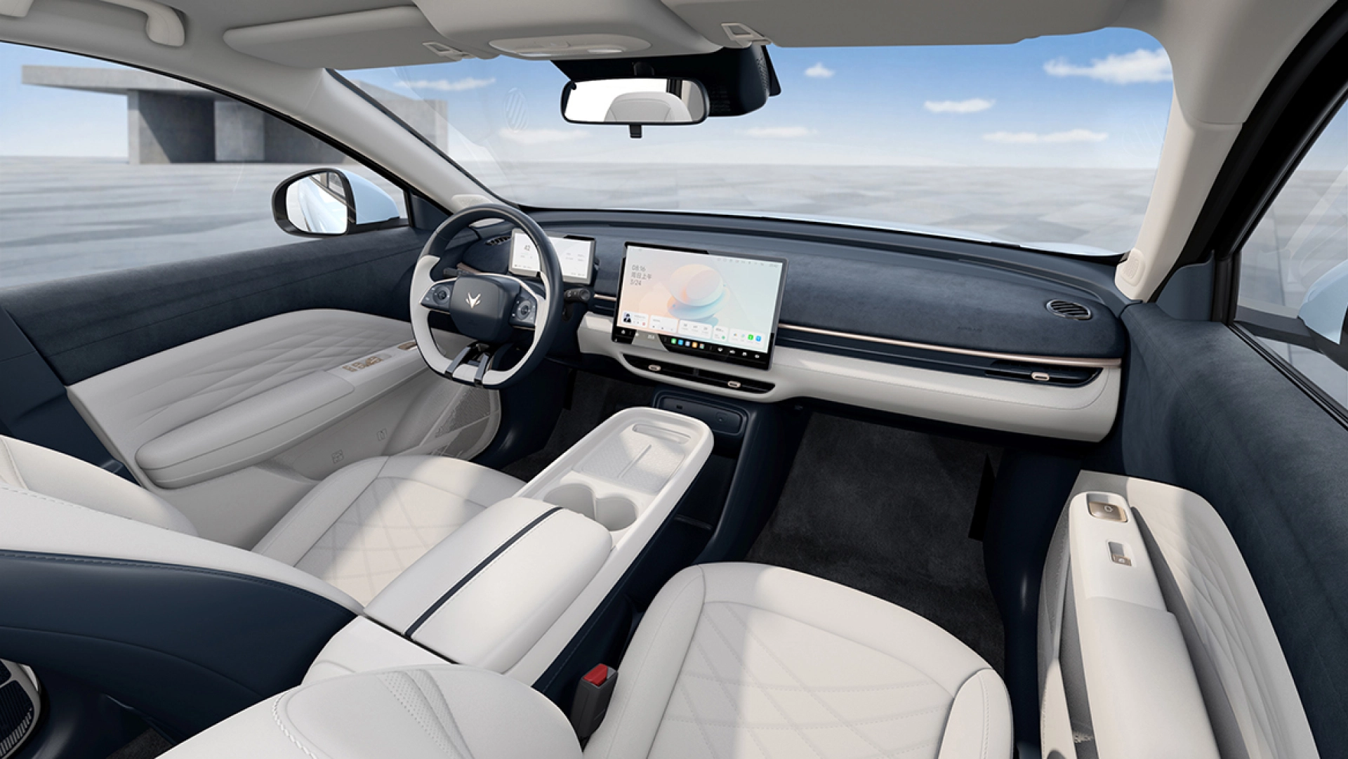ARCFOX T1 interior dashboard — Soft White